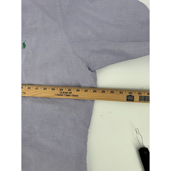 Ralph Lauren Classic Fit Oxford Shirt 18 Purple Button Down Pony Men  34 35 - Picture 5 of 10